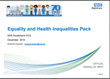 Equality and Health Inequalities Pack: NHS Sunderland CCG
